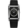 Ar1820 emporio armani watch square men black dial leather strap quartz battery analog marco uni