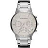 Ar2458 emporio armani watch men white dial stainless steel metal silver strap quartz battery analog chronograph renato large