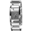 Ar3164 emporio armani watch square women gray dial stainless steel metal silver strap quartz battery analog