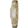 Ar5464 emporio armani watch square women white dial stainless steel metal gold strap quartz battery analog