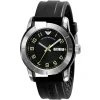 Ar5871 emporio armani watch men black dial rubber strap quartz battery analog sport