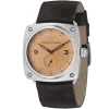 Ar5901 emporio armani watch square men brown dial leather strap quartz battery analog classic