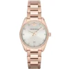 Ar6065 emporio armani watch men silver dial stainless steel metal rose gold strap quartz battery analog tazio mid