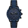 Ar70001 emporio armani watch men blue dial stainless steel metal black strap quartz battery analog chronograph mario