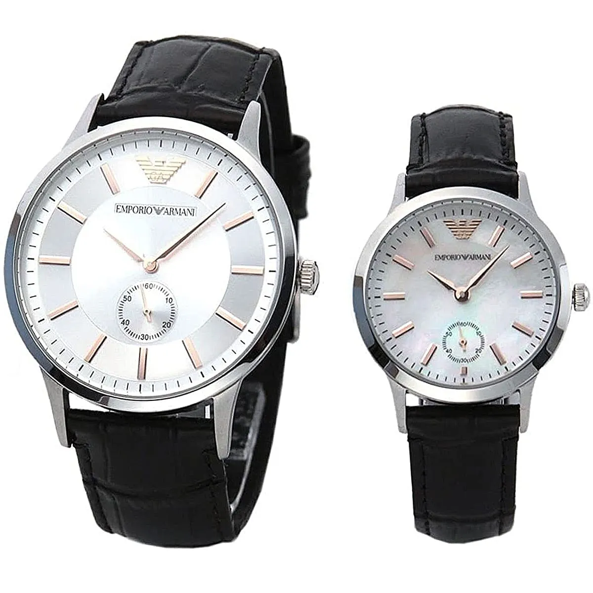 DIWALI COMBO OFFER - Emporio Armani Analog Brown Dial Couple Watches  (AR5890) - (AR5891) - Brown