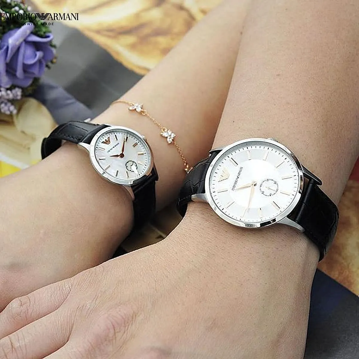 Armani watch set online for couple