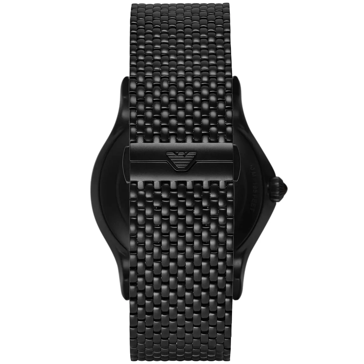 Armani black mesh watch best sale