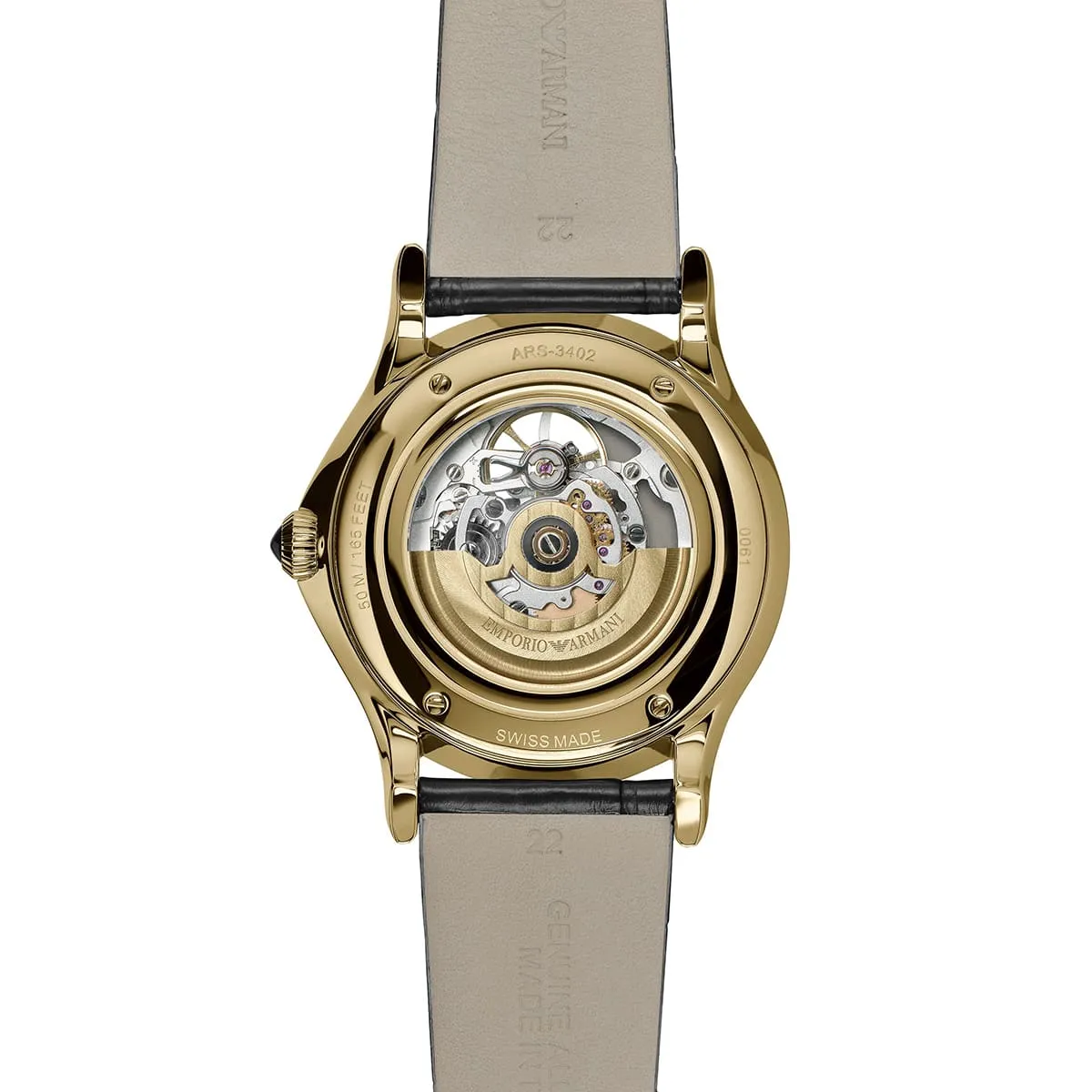 Emporio Armani Swiss Made Automatic Strap Watch 42mm Olive