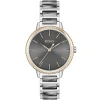 1502569 hugo boss watch women gray dial metal stainless silver strap quartz battery analog three hand signature