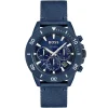 1513919 hugo boss watch 5bar 165ft solar movement ocean plastic case men blue dial fibers strap quartz battery analog chronograph admiral