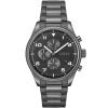 1513991 hugo boss watch men black dial metal stainless gray strap quartz battery analog chronograph view