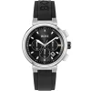 1513997 hugo boss watch men black dial rubber strap quartz battery analog chronograph one