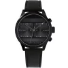 1791595 tommy hilfiger watch men dual time black dial leather strap quartz battery analog icon
