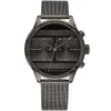 1791597 tommy hilfiger watch men gray dial gunmetal mesh metal stainless steel strap quartz battery analog three hand icon