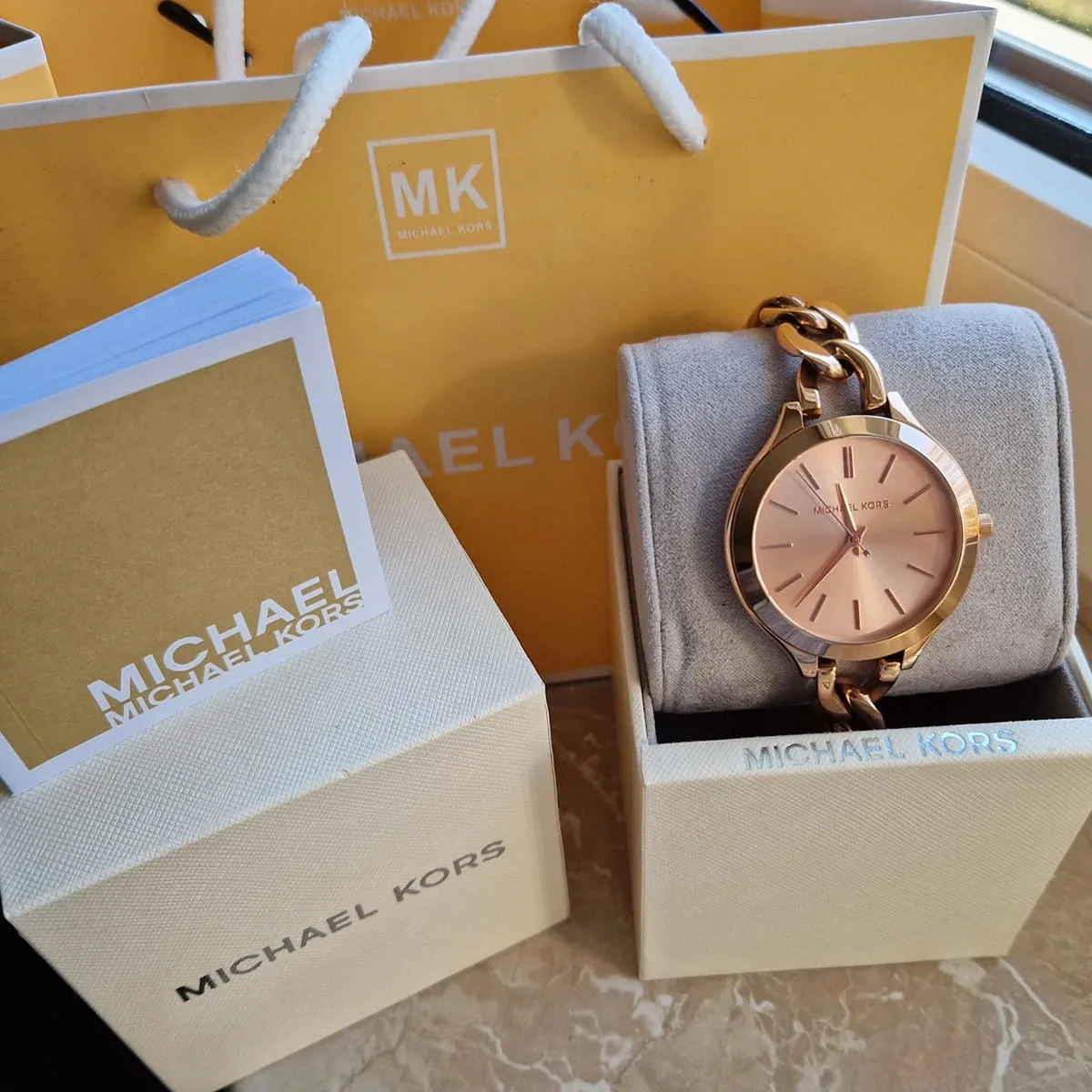 Michael Kors Ladies Watch Runway Slim MK3223 Watches Prime