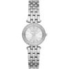 Mk3294 michael kors watch women crystals silver dial metal stainless steel strap quartz battery analog three hand darci petite