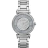 Mk3331 michael kors watch women mother of pearl crystals white dial metal stainless steel silver strap quartz battery analog three hand catlin