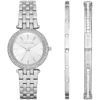 Mk3429 michael kors watch women crystals silver dial metal stainless steel strap quartz battery analog three hand darci mini