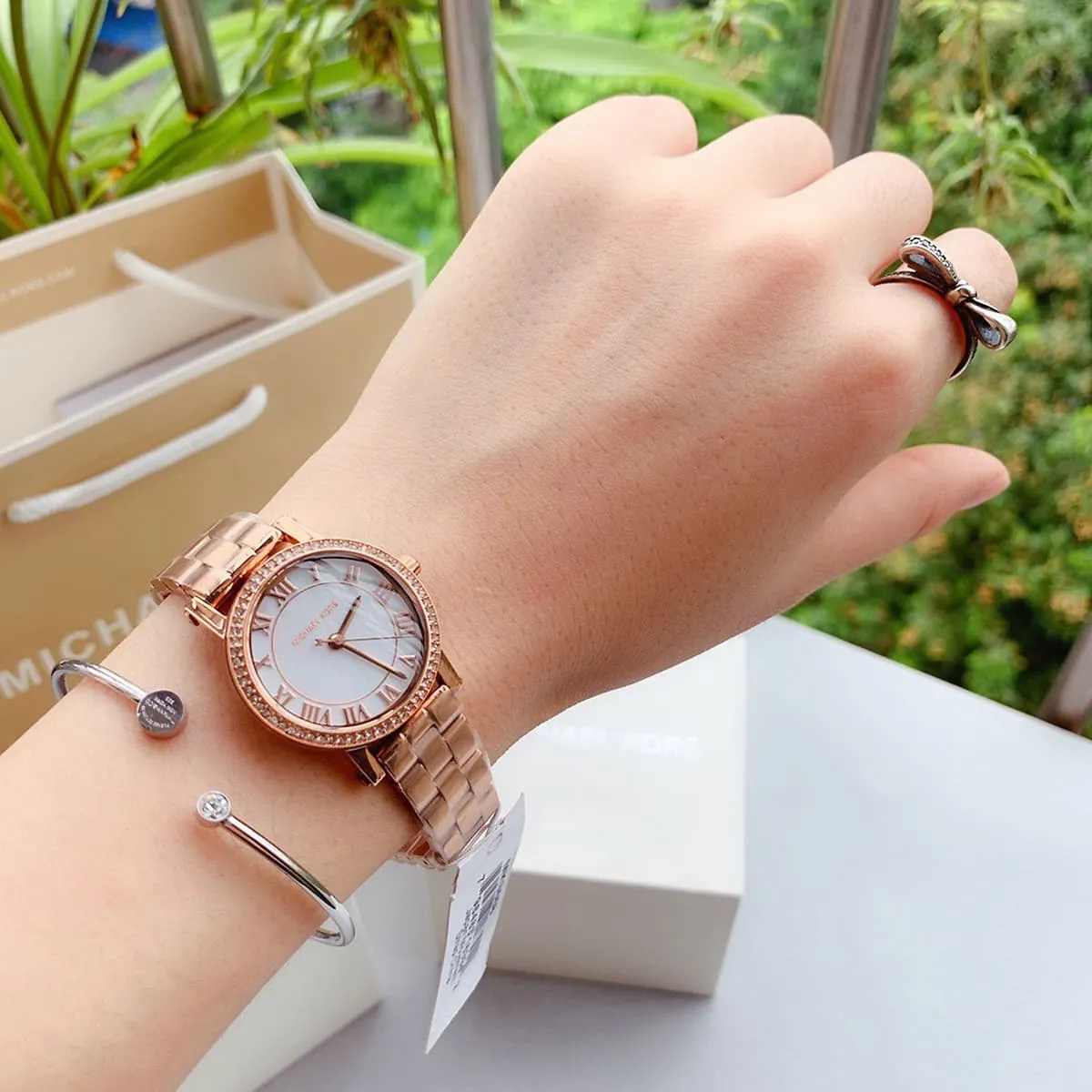 Michael kors norie rose gold watch online