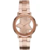 Mk3816 michael kors watch women star rose gold dial metal stainless steel strap quartz battery analog three hand jaryn