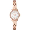 Mk3834 michael kors watch women mother of pearl crystals white dial metal stainless steel rose gold strap quartz battery analog three hand sofie