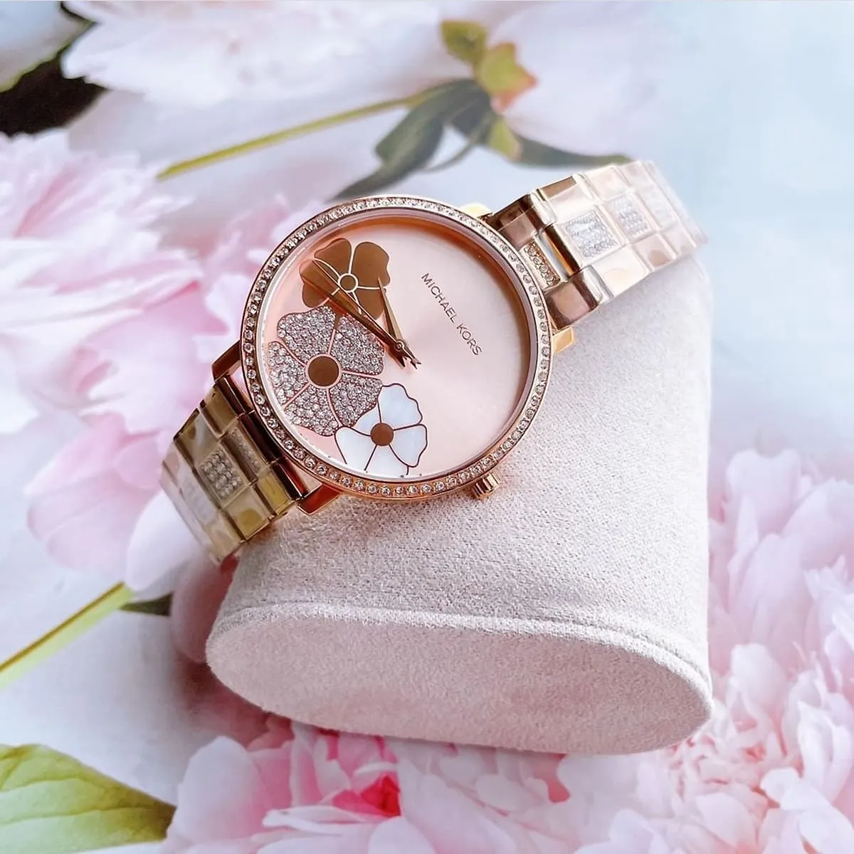 Michael kors flower watch sale