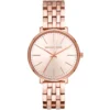Mk3897 michael kors watch women rose gold dial metal stainless steel strap quartz battery analog three hand pyper
