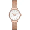 Mk4588 michael kors watch women white dial metal stainless steel rose gold mesh strap quartz battery analog three hand mini pyper