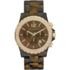 Mk5557 michael kors watch women crystals tortoise brown dial plastic strap quartz battery analog chronograph madison