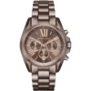 Mk6247 michael kors watch women brown dial metal stainless steel strap quartz battery analog chronograph bradshaw
