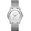 Mk6329 michael kors watch women silver dial metal stainless steel mesh strap quartz battery analog three hand kinley
