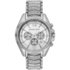 Mk6728 michael kors watch women crystals silver dial metal stainless steel strap quartz battery analog chronograph whitney