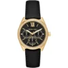 Mk7315 michael kors watch women black dial leather strap quartz battery analog janelle
