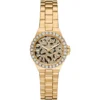 Mk7394 michael kors watch women crystals black dial metal stainless steel gold strap quartz battery analog three hand lennox