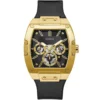 Gw0202g1 guess watch men square black dial rubber strap quartz battery analog phoenix