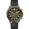 Gw0492g1 guess watch men gray dial leather black strap quartz battery analog edge