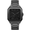 Gw0631g2 guess watch men square black dial metal stainless steel strap quartz battery analog dress