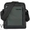 Crossbody messenger calvin klein green black shoulder bag for men usb port ck