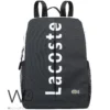 Lacoste Backpack Black Fiber Men Laptop Bag | Watches Prime