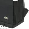 Lacoste Backpack Black Fiber Men Laptop Bag | Watches Prime