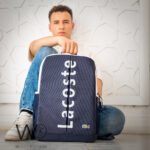 Lacoste Backpack Navy Blue Fiber Laptop Bag | Watches Prime