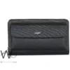 Lacoste Black Hand Wallet Bag Handbag Men | Watches Prime