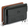 Lacoste Black Hand Wallet Handbag For Men | Watches Prime