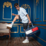 Tommy Hilfiger Navy Blue Leather Duffle Bag | Watches Prime