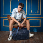 Tommy Hilfiger Navy blue Duffle Gym Bag Men | Watches Prime