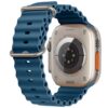 Abyss Blue Rubber Ocean Band For Apple Watch Correa Silicone Bracelet For Iwatch Ultra 2 Serie 7 6 Se 8 9 10 Strap With Silver Buckle | Watches Prime