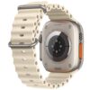 Antique white rubber ocean band for apple watch correa silicone bracelet for iwatch ultra 2 serie 7 6 se 8 9 10 strap with silver buckle 38 40 41 42 44 45 46 49mm