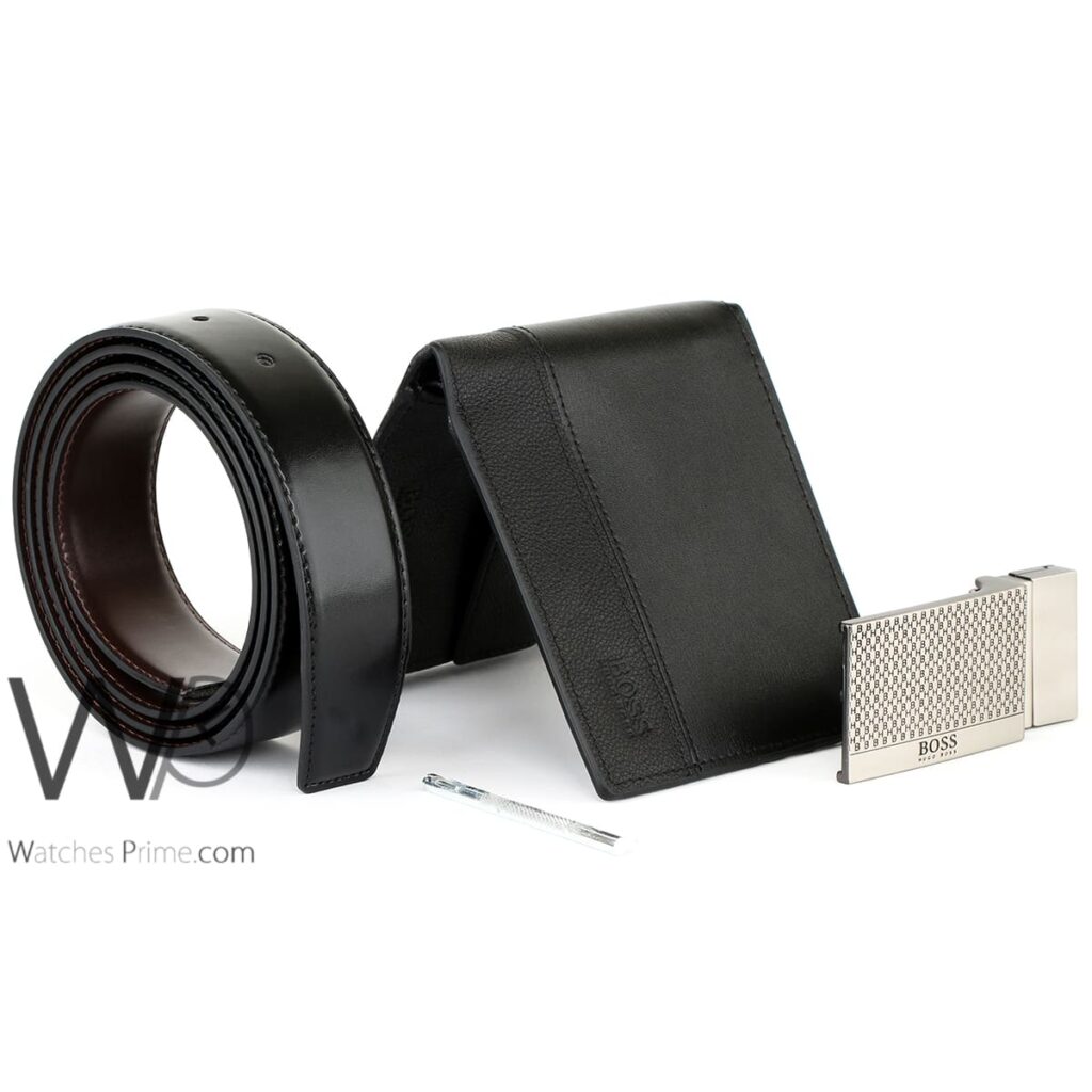 hugo boss mens black belt