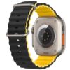 Black Yellow Rubber Ocean Band For Apple Watch Correa Silicone Bracelet For Iwatch Ultra 2 Serie 7 6 Se 8 9 10 Strap With Silver Buckle | Watches Prime