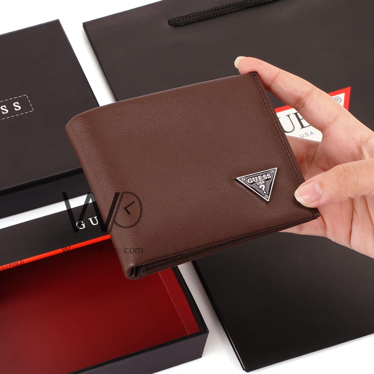 Guess Wallet Brown Leather For Men Original | Watches Prime Guess Wallet Brown Leather For Men Original | Watches Prime